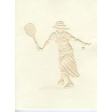 Sport Tennis Card Tint Embossed Woman The Return