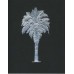 Palmetto Tree Black/silver emboss