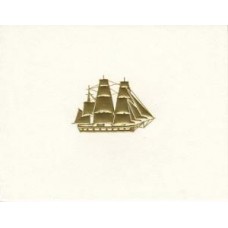 Clipper Ship Gold Embossed