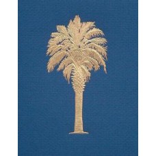 Palmetto Tree Blue/ gold embossed