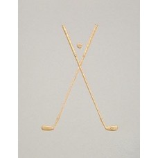 Golf Card Gold Embossed Clubs