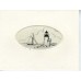 SCRIMSHAW,  NOTE CARD LIGHT HOUSE AND SAILBOAT