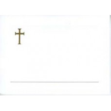 RELIGIOUS, NOTE CARD GOLD CROSS