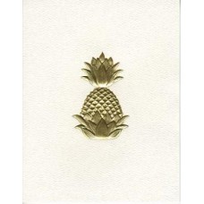 South Carolina Note Card Gold Embossed Pineapple