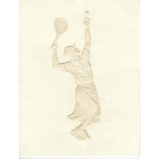 Sport Tennis Card Tint Embossed Woman The Serve