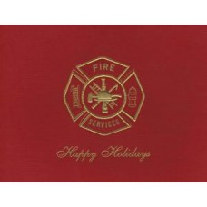 Fire Maltese Cross Happy Holidays Card