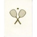 Tennis Card Gold Embossed Crossed Raquets