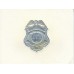 Police Note Card Silver Badge