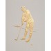 Golf Card Gold Embossed Man Putting
