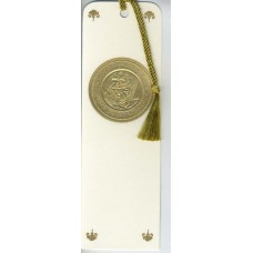 Navy Bookmark Gold Embossed
