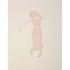 Golf Card Tint Embossed Woman Tee Off