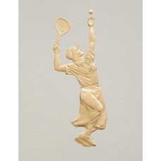 Tennis Card Gold Embossed Woman The Serve