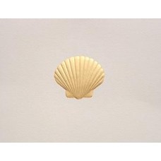 Scallop Shell Note Card Gold Embossed