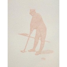 Golf Card Tint Embossed Man Putting