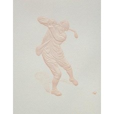 Golf Card/Tint Embossed Man Swing