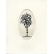 SCRIMSHAW, NOTE CARD PALMETTO TREE