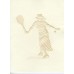 Sport Tennis Card Tint Embossed Woman The Return