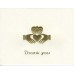 IRISH,THANK YOU CARD  GOLD CLADDAGH