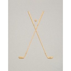Golf Card Gold Embossed Clubs