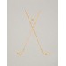 Golf Card Gold Embossed Clubs