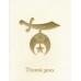 Shriners Thank You Card Gold Embossed