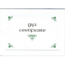 IRISH,GIFT CERTIFICATE