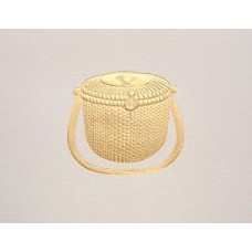 Nantucket Lightship Basket Gold Embossed