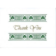 IRISH,THANK YOU CARD SHAMROCKS