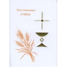 RELIGIOUS, CERTIFICATE FIRST COMMUNION