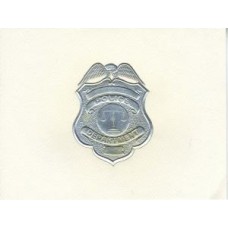 Police Note Card Silver Badge