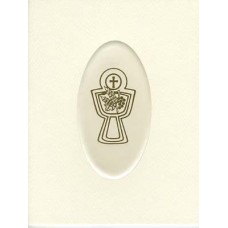 RELIGIOUS, NOTE CARD GOLD CHALICE