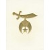 Shriners Note Card Gold Embossed