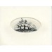 SCRIMSHAW, NOTE CARD WHALING SHIP