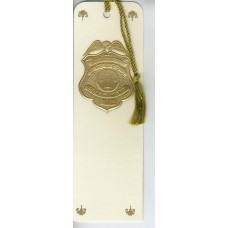 Police Bookmark Gold Embossed