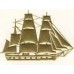 Clipper Ship Gold Embossed